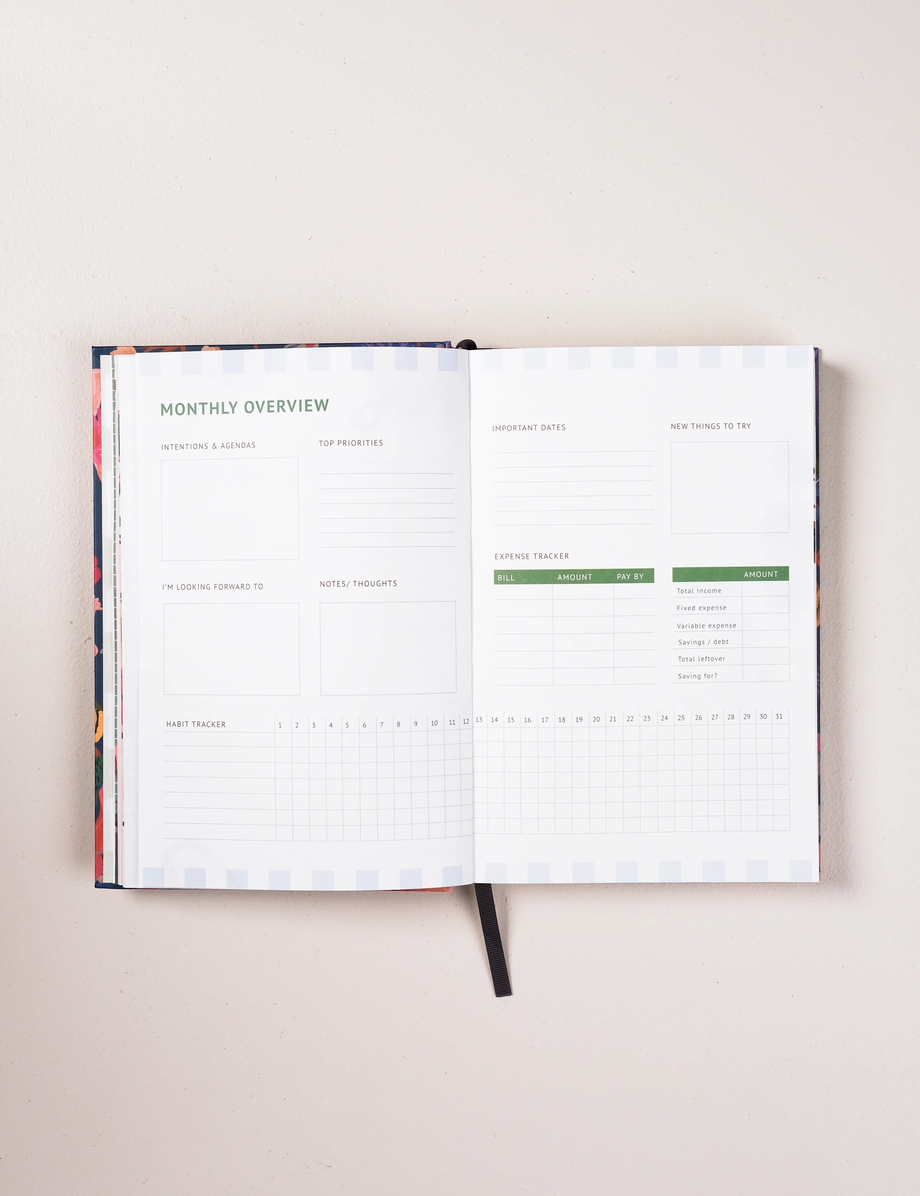 Undated Yearly Planner | Midnight Garden - Image 8